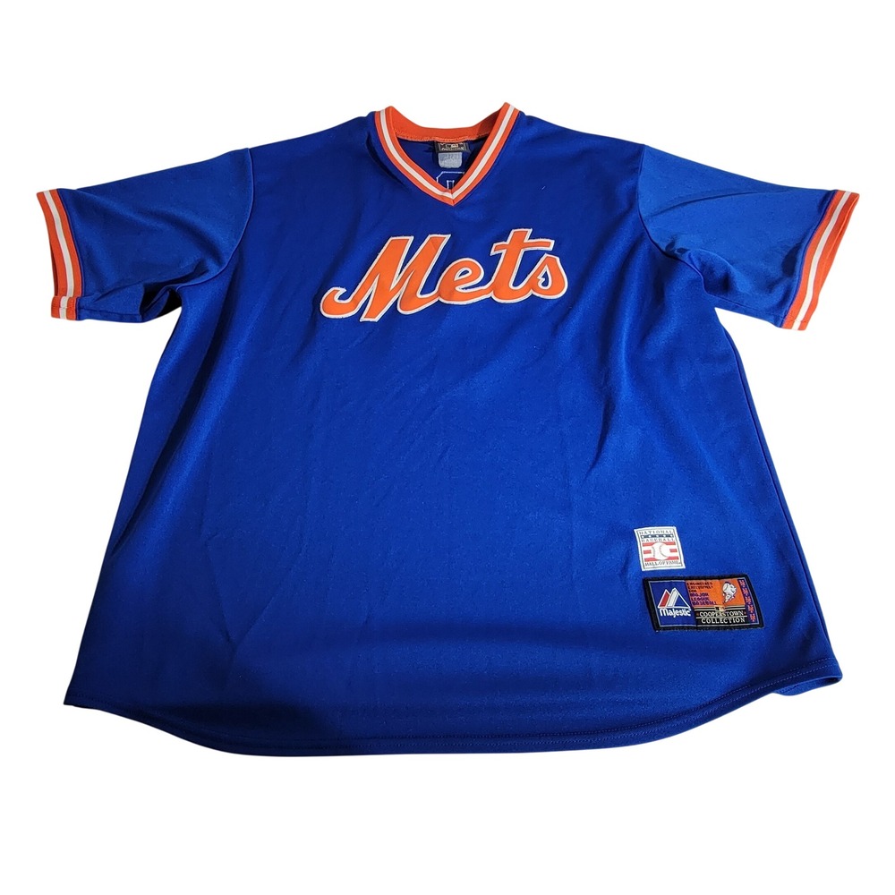 Majestic New York Mets Yogi Berra 8 Cooperstown Collection Jersey Blue Mens XL